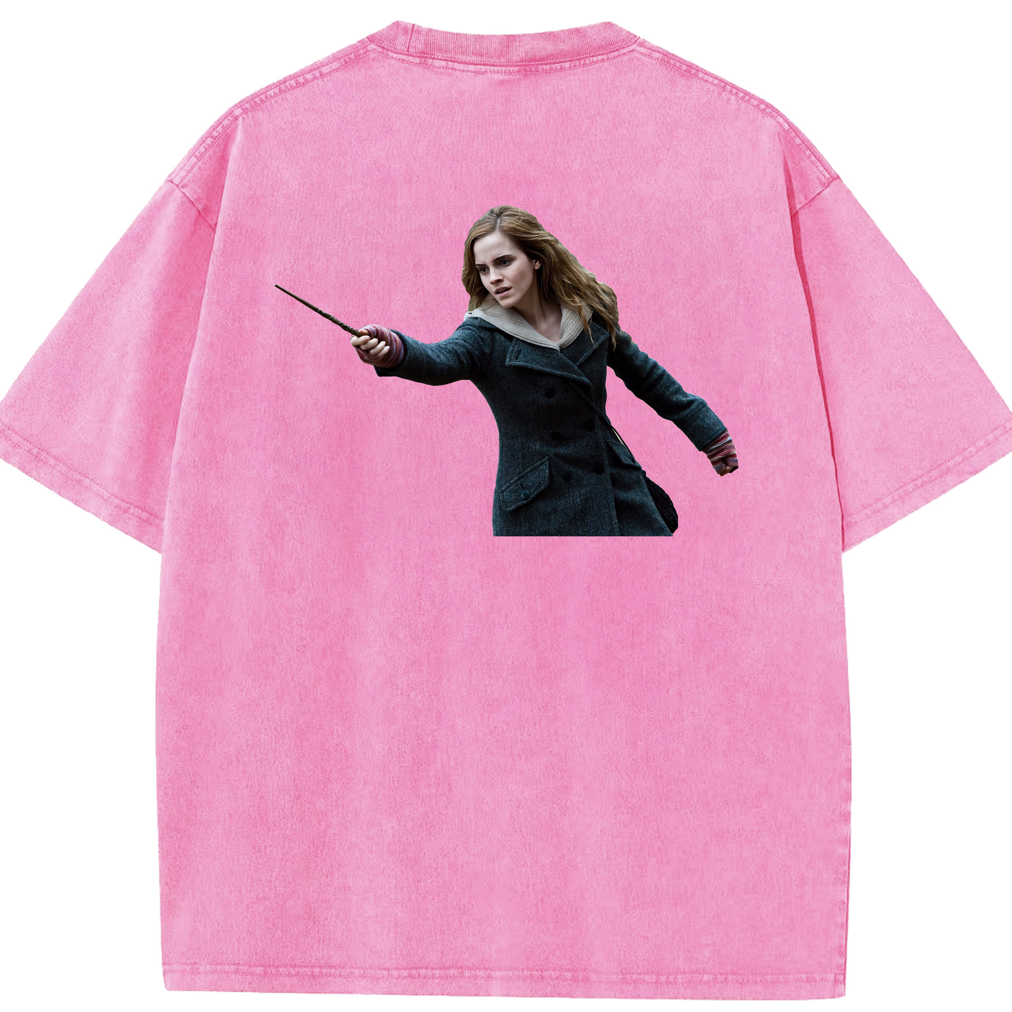 （画像用） Harry Potter ハリー・ポッターシリーズ 綿100% ヴィンテージ風 半袖Tシャツ（背面プリント）